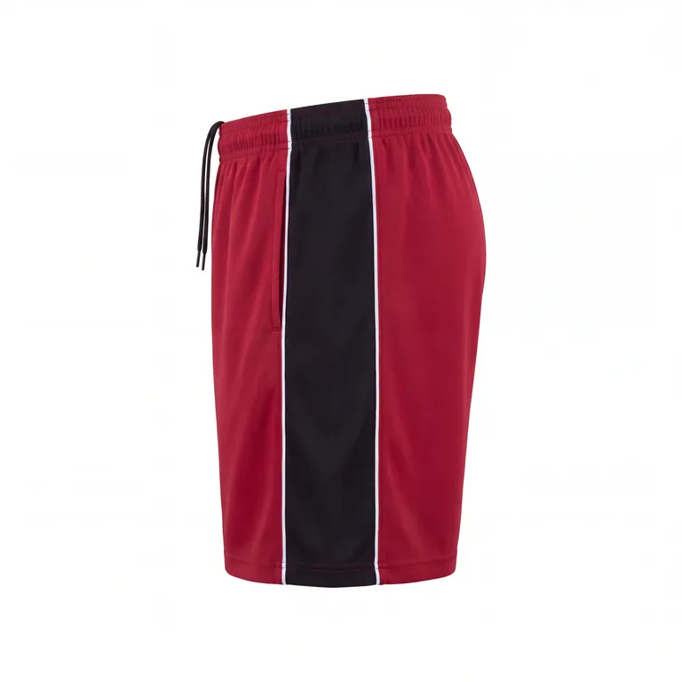 Custom wrestling practice shorts, left side view