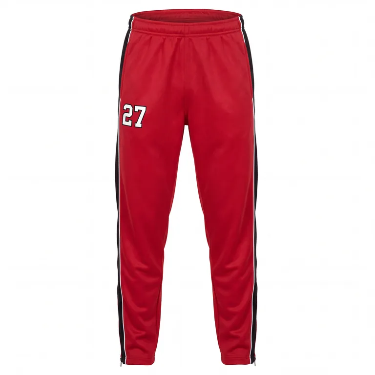 Custom wrestling warm-up pants, front view