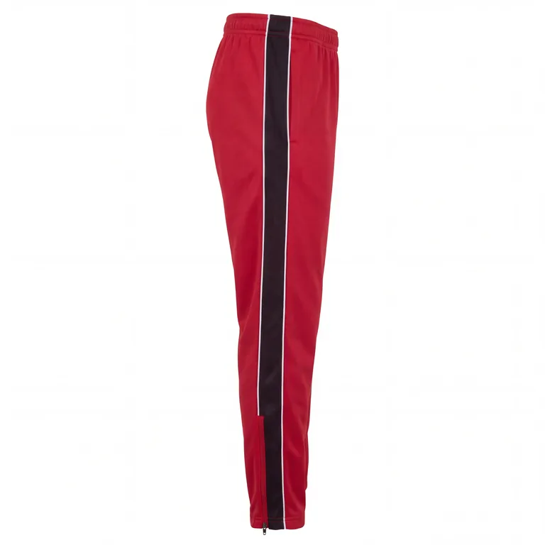 Custom wrestling warm-up pants, left side view