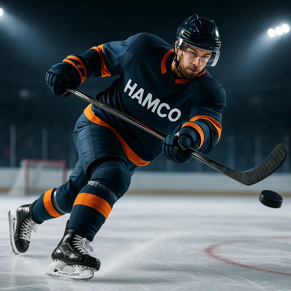 Custom ice hockey team uniforms made by Rivexo Athletics